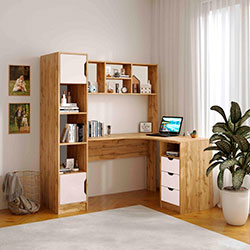 Фото Кутовий стіл Teenager Дуб Тахо