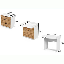 Фото Комод 3 ящики Teenager Білий