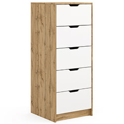 Фото Комод 5 ящиків Teenager Дуб Тахо