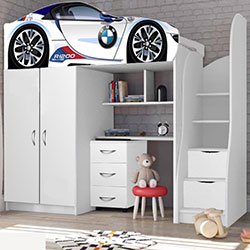 Ліжко кімната №1 80х170 Bed Room BMW White