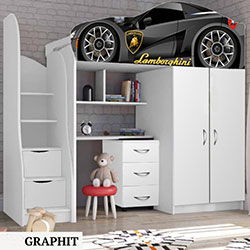 Ліжко кімната №1 80х170 Bed Room Lamborghini Graphit