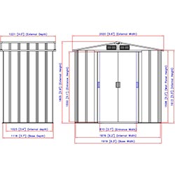 Фото Сарай зелений з білим Eco Shed 6х4