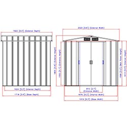 Фото Сарай зелений з білим Eco Shed 6х6