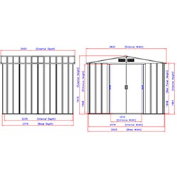Фото Сарай зелений з білим Eco Shed 8х8