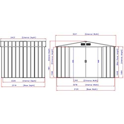 Фото Сарай зелений з білим Eco Shed 10х8