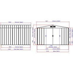 Фото Сарай сірий з білим Eco Shed 10х10