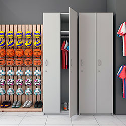 Фото Шафа для одягу Роздягальня 2 ДСП Сірий