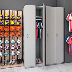 Фото Шафа для одягу Роздягальня 2 ДСП Сірий