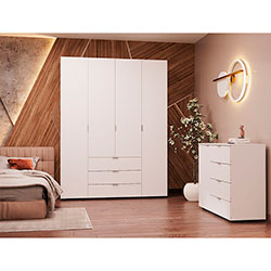 Фото Шафа для одягу Гелар 4 ДСП Білий