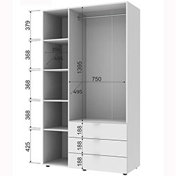 Фото Комплект Гелар 3+3 ДСП Білий