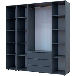 Фото Шафа для одягу Гелар 4ДСП + Дзеркало Графіт