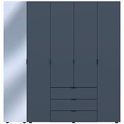 Фото Шафа для одягу Гелар 4ДСП + Дзеркало Графіт