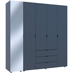 Фото Шафа для одягу Гелар 4ДСП + Дзеркало Графіт