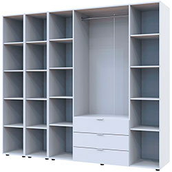 Фото Комплект Гелар з 2 Етажерками 4 ДСП Білий