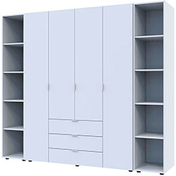 Фото Комплект Гелар з 2 Етажерками 4 ДСП Білий