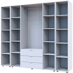 Фото Комплект Гелар з 2 Етажерками 4 ДСП Білий