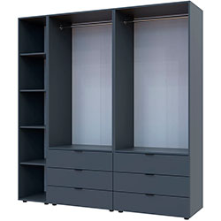 Фото Комплект Гелар з Етажеркою 2+2 ДСП Графіт