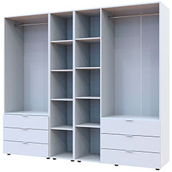 Фото Комплект Гелар з Етажеркою 2+3 ДСП Білий