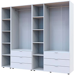 Фото Комплект Гелар з Етажеркою 2+3 ДСП Білий