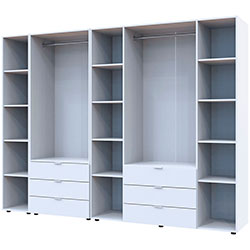 Фото Комплект Гелар з Етажеркою 2+4 ДСП Білий