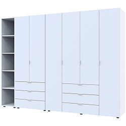 Фото Комплект Гелар з Етажеркою 2+4 ДСП Білий