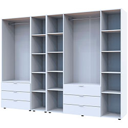 Фото Комплект Гелар з Етажеркою 2+4 ДСП Білий