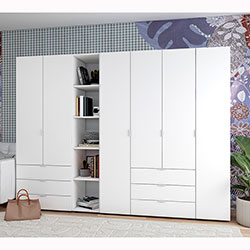 Фото Комплект Гелар з Етажеркою 2+4 ДСП Білий