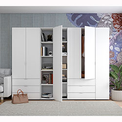 Фото Комплект Гелар з Етажеркою 2+4 ДСП Білий