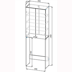 Фото Шафа для пральної машини Лола Біла