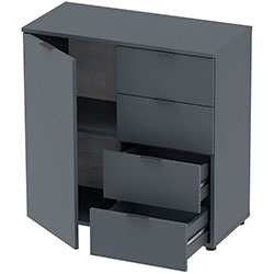 Фото Комод Рон 1 1 фасад 4 шухляди Графіт