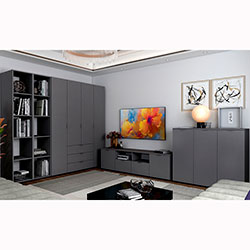 Фото Комод Рон 4 2 фасади 2 шухляди Графіт