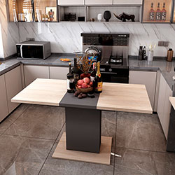 Фото Столовий стіл Бостон Дуб Сонома + Графіт