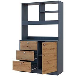 Фото Міні-кухня Лея ДСП Графіт + Дуб Евок