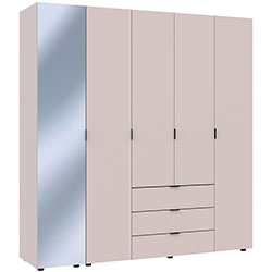 Фото Шафа для одягу Гелар 4ДСП + Дзеркало Кашемір