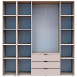 Фото Шафа для одягу Гелар 4ДСП + Дзеркало Кашемір