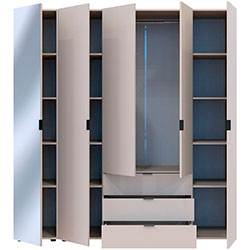 Фото Шафа для одягу Гелар 4ДСП + Дзеркало Кашемір