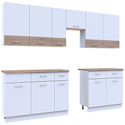 Фото Кухня Лея 3.4 м Білий + Дуб Сонома