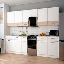 Фото Кухня Лея 3.4 м Білий + Дуб Сонома