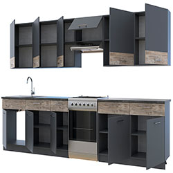 Фото Кухня Лея 3.4 м Графіт + Клондайк