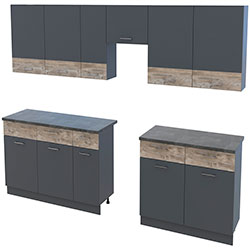 Фото Кухня Лея 3.4 м Графіт + Клондайк