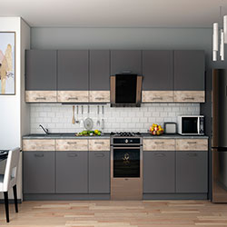 Фото Кухня Лея 3.4 м Графіт + Клондайк