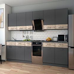 Фото Кухня Лея 3.4 м Графіт + Клондайк