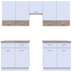 Фото Кухня Лея 3 м Білий + Дуб Сонома