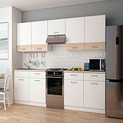 Фото Кухня Лея 3 м Білий + Дуб Сонома