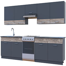 Фото Кухня Лея 3 м Графіт + Клондайк