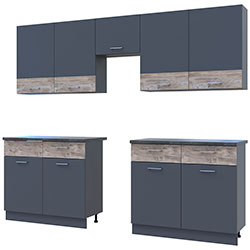 Фото Кухня Лея 3 м Графіт + Клондайк