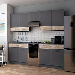 Фото Кухня Лея 3 м Графіт + Клондайк