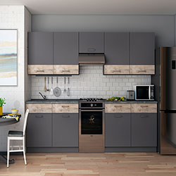 Фото Кухня Лея 3 м Графіт + Клондайк