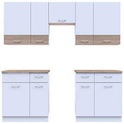 Фото Кухня Лея 2.6 м Білий + Дуб Сонома