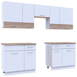 Фото Кухня Лея 2.6 м Білий + Дуб Сонома